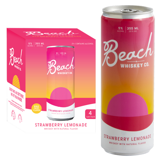 Beach Whiskey Strawberry Lemonade 4pk 12oz Can