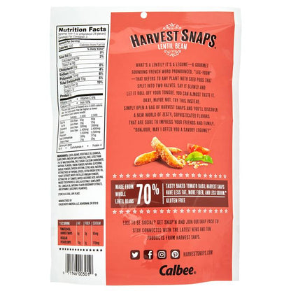 Harvest Snaps Tomato Basil Lentil Bean Crisps 3oz