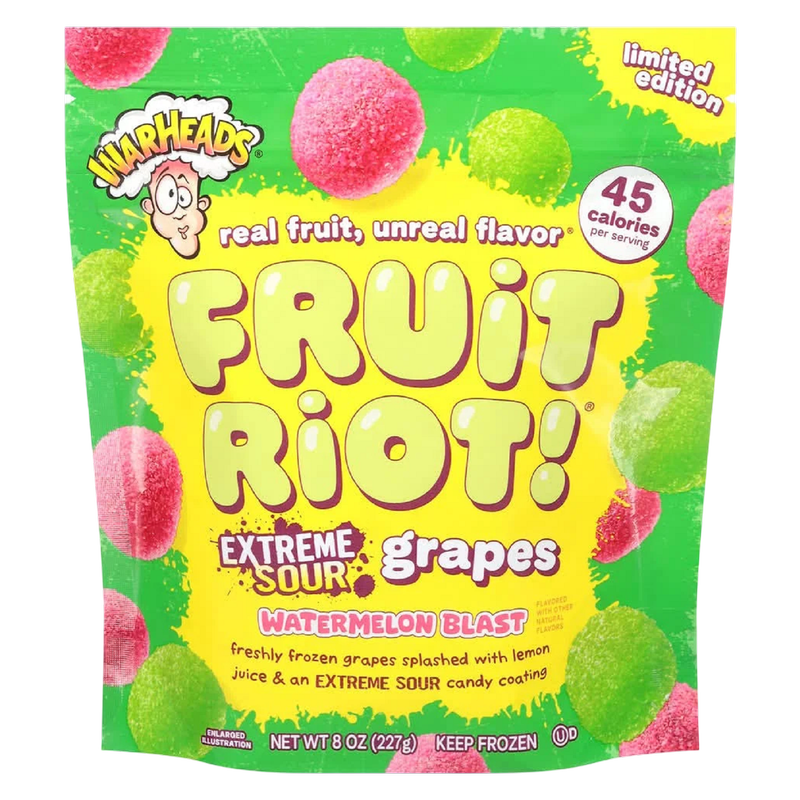 Fruit Riot x Warheads Extreme Sour Watermelon Blast Grapes