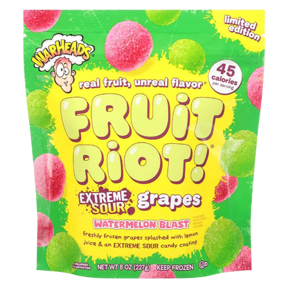 Fruit Riot x Warheads Extreme Sour Watermelon Blast Grapes