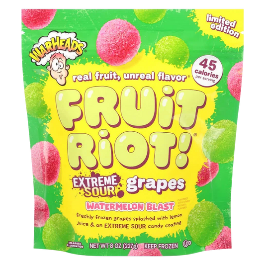 Fruit Riot x Warheads Extreme Sour Watermelon Blast Grapes