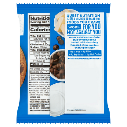Quest Chocolate Chip Protein Cookie 2.08oz