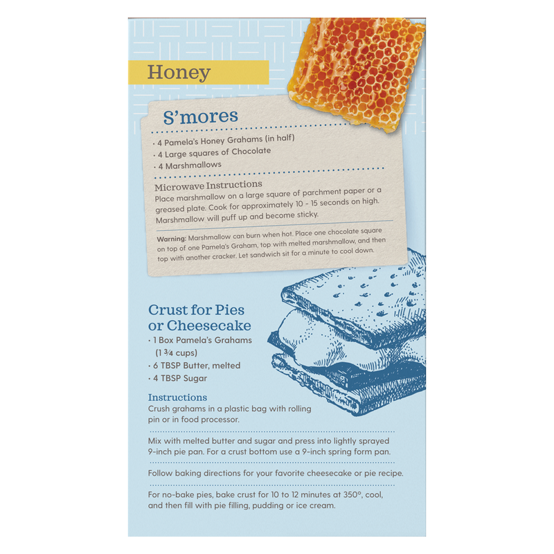 Pamela's Gluten Free Honey Grahams 7.5oz box