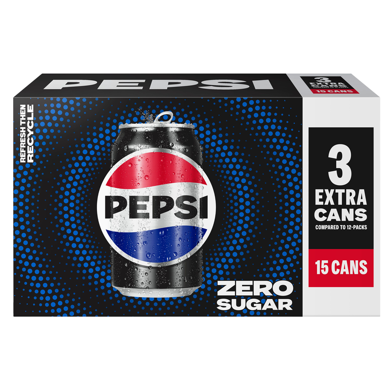 Pepsi Zero Sugar 15pk 12oz Can