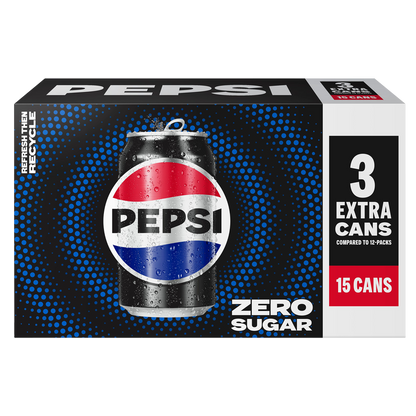 Pepsi Zero Sugar 15pk 12oz Can