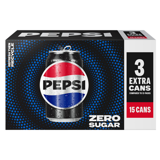 Pepsi Zero Sugar 15pk 12oz Can
