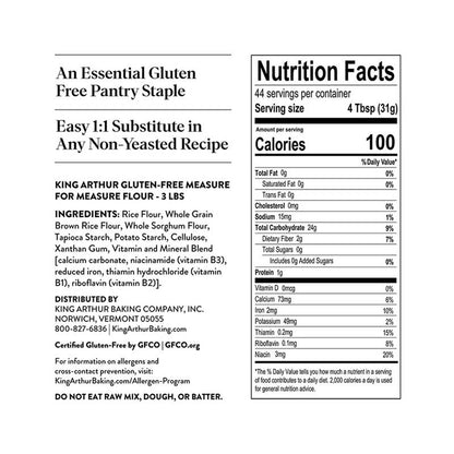 King Arthur Measure for Measure Gluten-Free Flour 3lb