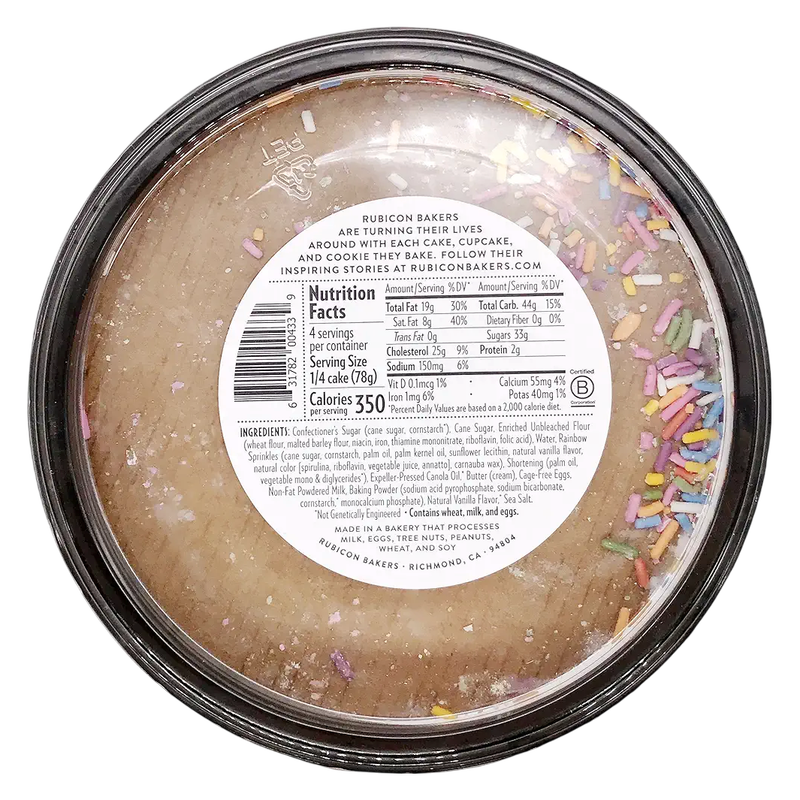 Rubicon Bakers 4in Birthday Layer Cake, 11 oz