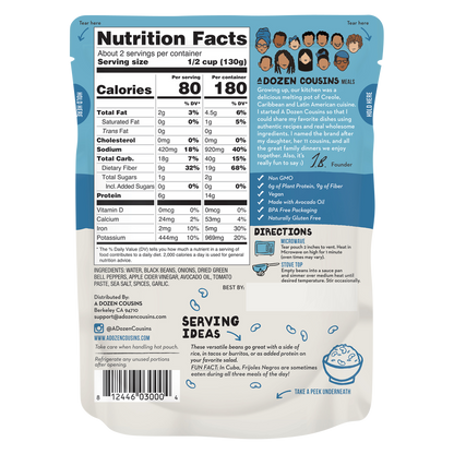 A Dozen Cousins Cuban Black Beans 10oz