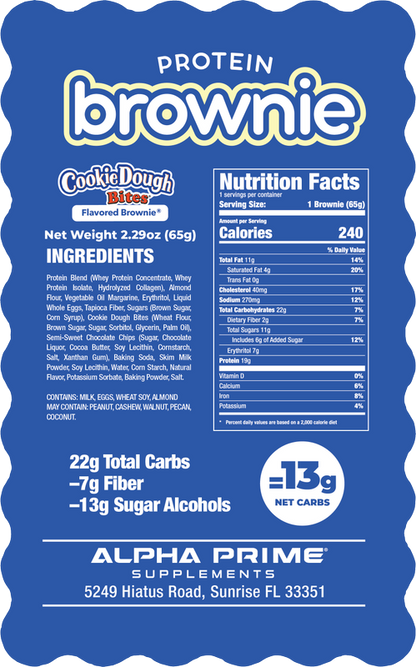 Prime Bites Protein Brownie My Cookie Dough Bites, 2.29oz