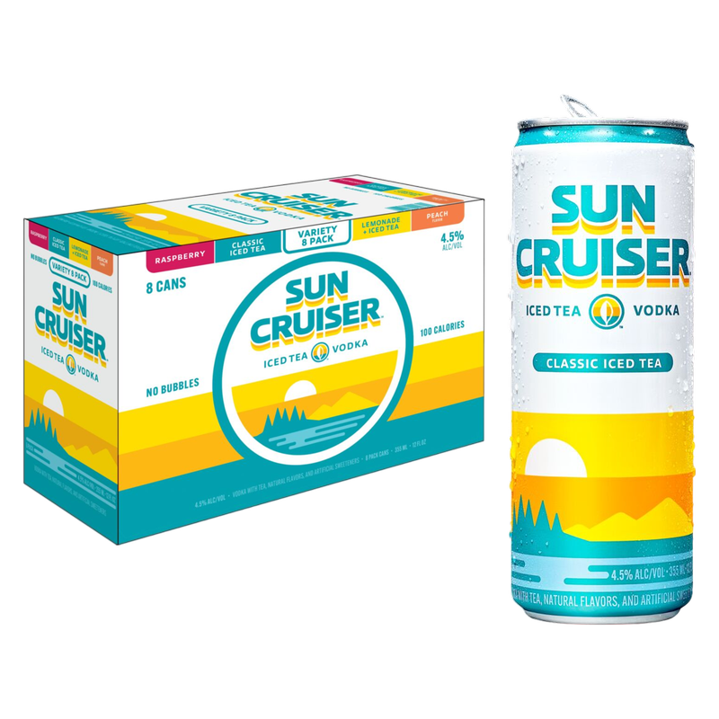 Sun Cruiser Iced Tea Vodka Variety Pack 8pk 12oz Can 4.5% ABV