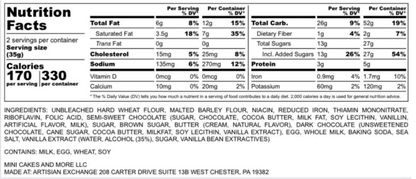 Brown Butter Chocolate Chip Cookie by Mini Cakes & More, 2.5 oz