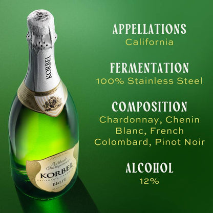 Korbel Brut California Champagne Sparkling Wine 1.5 Liter