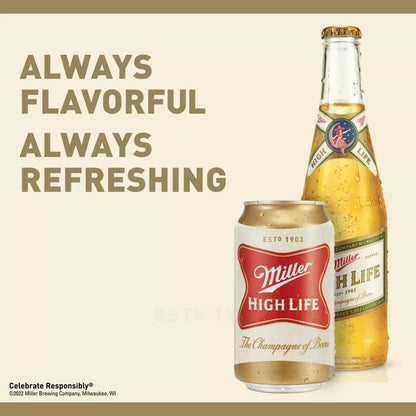 Miller High Life 18pk 12oz Can 4.6% ABV