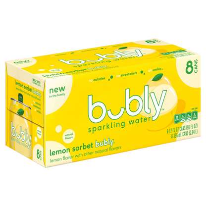 Bubly Lemon Sorbet 8pk 12oz Can