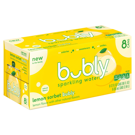 Bubly Lemon Sorbet 8pk 12oz Can