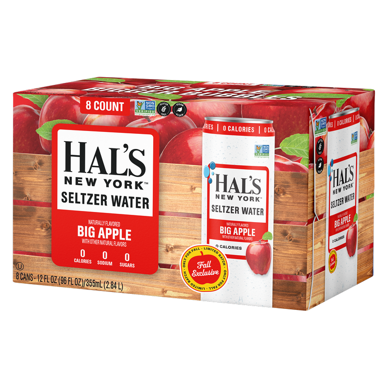 Hal's New York Big Apple Seltzer 8pk 12oz Cans