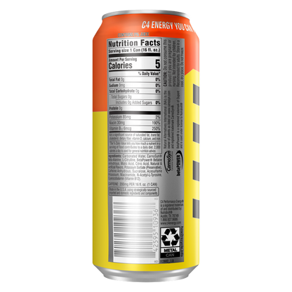C4 On The Go Orange Slice 16oz Can