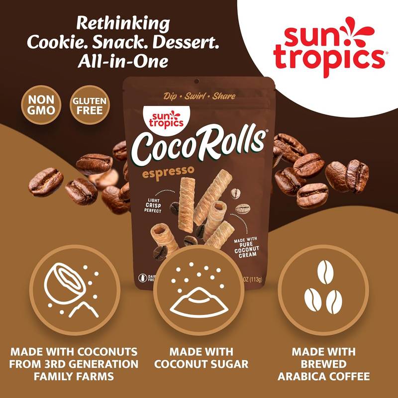 Sun Tropics CocoRolls Espresso, 4oz