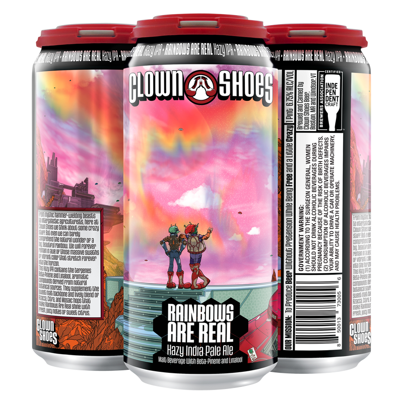Clown Shoes Rainbows are Real Hazy IPA 4pk 16oz Can 6.75% ABV