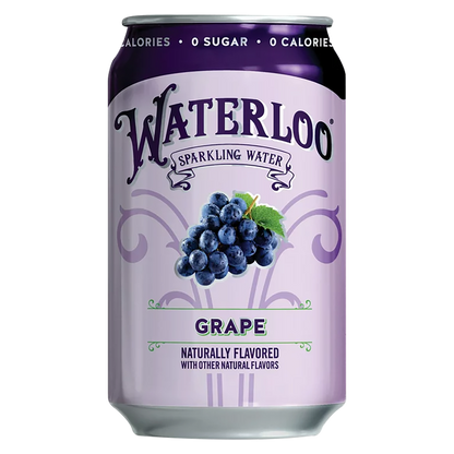 Waterloo Sparkling Grape Water 12pk 12oz Can