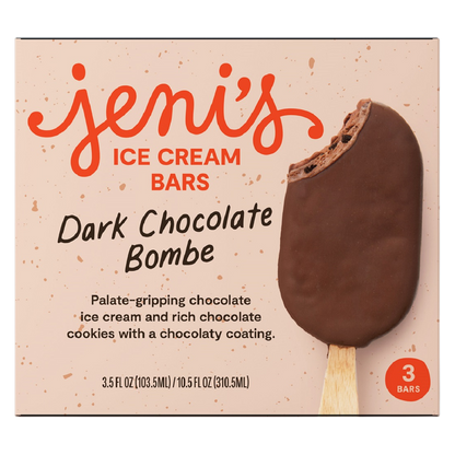 Jeni's Dark Chocolate Bombe Ice Cream Bar 3ct