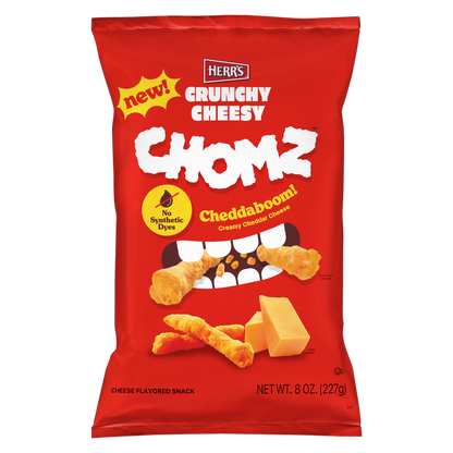 Herr's Cheddaboom Crunchy Cheese CHOMZ, 8 oz