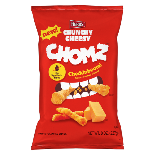 Herr's Cheddaboom Crunchy Cheese CHOMZ, 8 oz