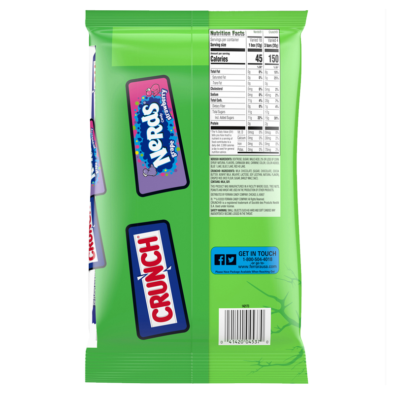 Nerds Grape & Strawberry and Crunch Bar Minis 30ct Bag