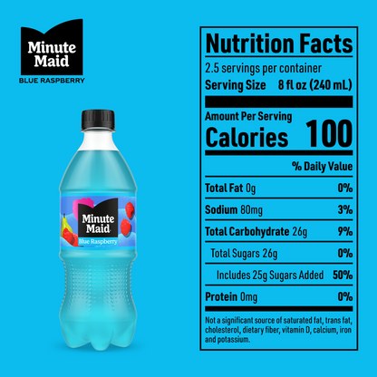 Minute Maid Blue Raspberry 20oz Btl