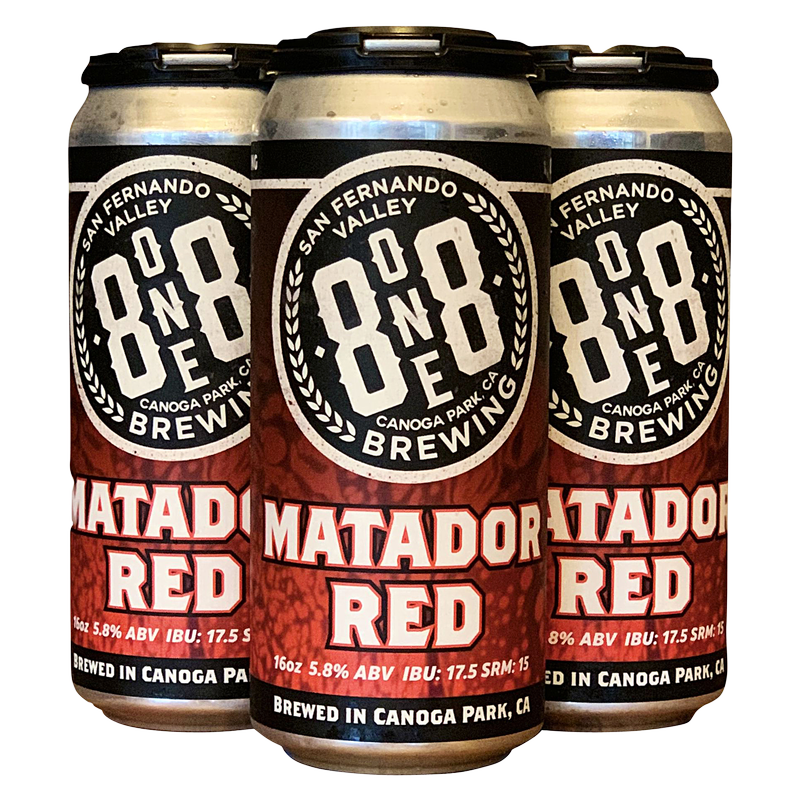 8One8 Brewing Matador Red Ale 4pk 16oz