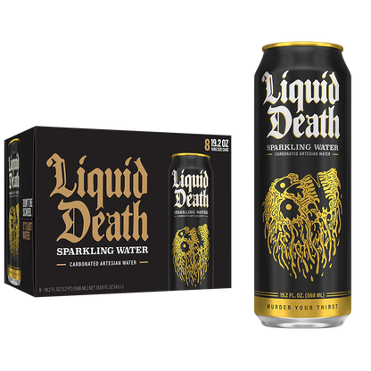 Liquid Death Sparkling Water 8pk 19.2 oz King Size Can