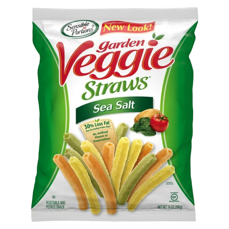 Sensible Portions Garden Veggie Straws Sea Salt Potato and Vegetable Snack 5oz
