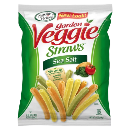 Sensible Portions Garden Veggie Straws Sea Salt Potato and Vegetable Snack 5oz