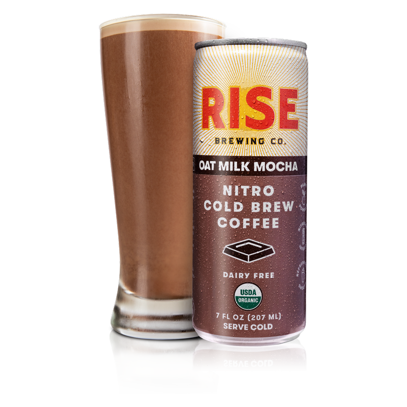 RISE Brewing Co. Oat Milk Mocha Nitro Cold Brew Latte 7oz Can