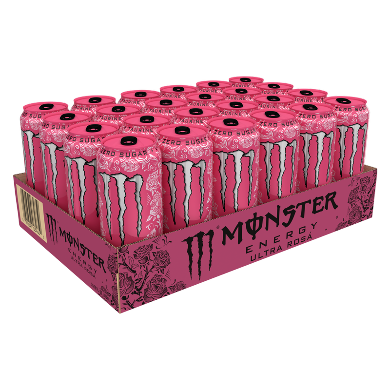 Monster Zero Ultra Rosa Energy 24pk 16oz Can- XL