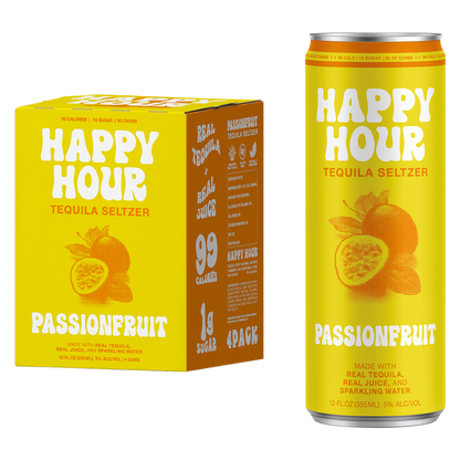 Happy Hour Tequila Passionfruit Margarita Seltzer 4pk 12oz Can 5.0% ABV
