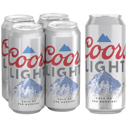Coors Light 4pk 16oz Can 4.2% ABV