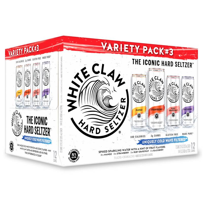 White Claw Seltzer Flavor No. 3 Variety 12pk 12oz Can 5.0% ABV
