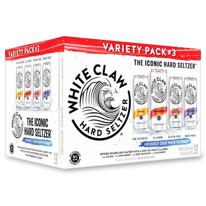 White Claw Seltzer Flavor No. 3 Variety 12pk 12oz Can 5.0% ABV