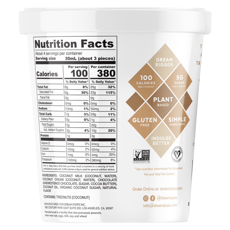 Dream Pops Vanilla Sky Dream Non-Dairy Bites 4oz
