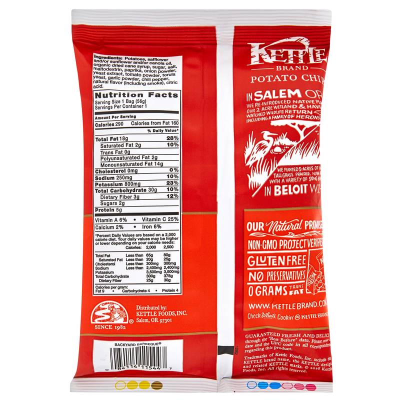 Kettle Backyard Barbeque Chips, 2 oz