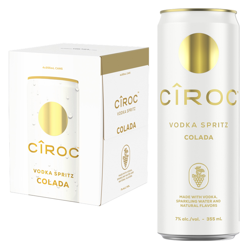 Ciroc Vodka Spritz Colada 12oz 4pk 5% ABV