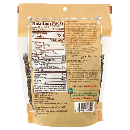 Bob's Red Mill Organic Whole Chia Seeds 12oz