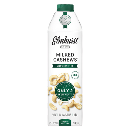 Elmhurst Unsweetened Cashew Milk 32oz Ctn
