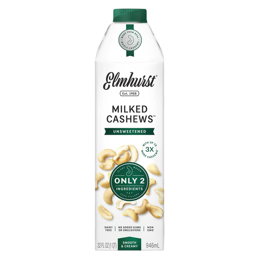 Elmhurst Unsweetened Cashew Milk 32oz Ctn